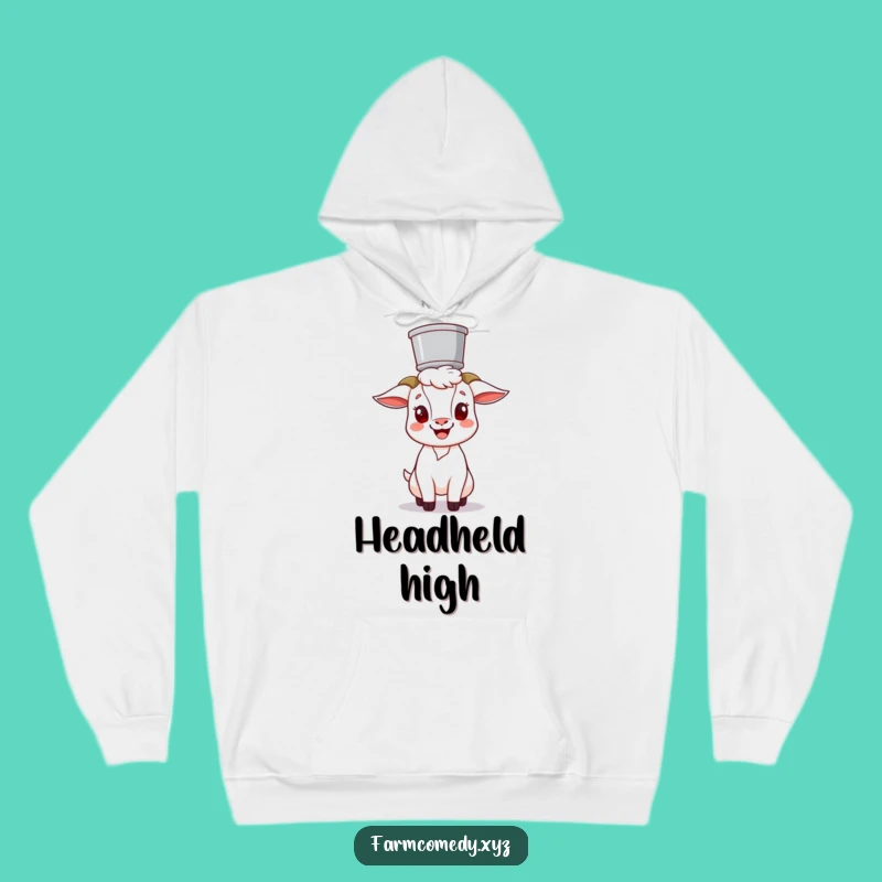 Funny Goat Balancing Bucket Hoodie: Cozy & Hilarious Farm Animal Pullover Gift