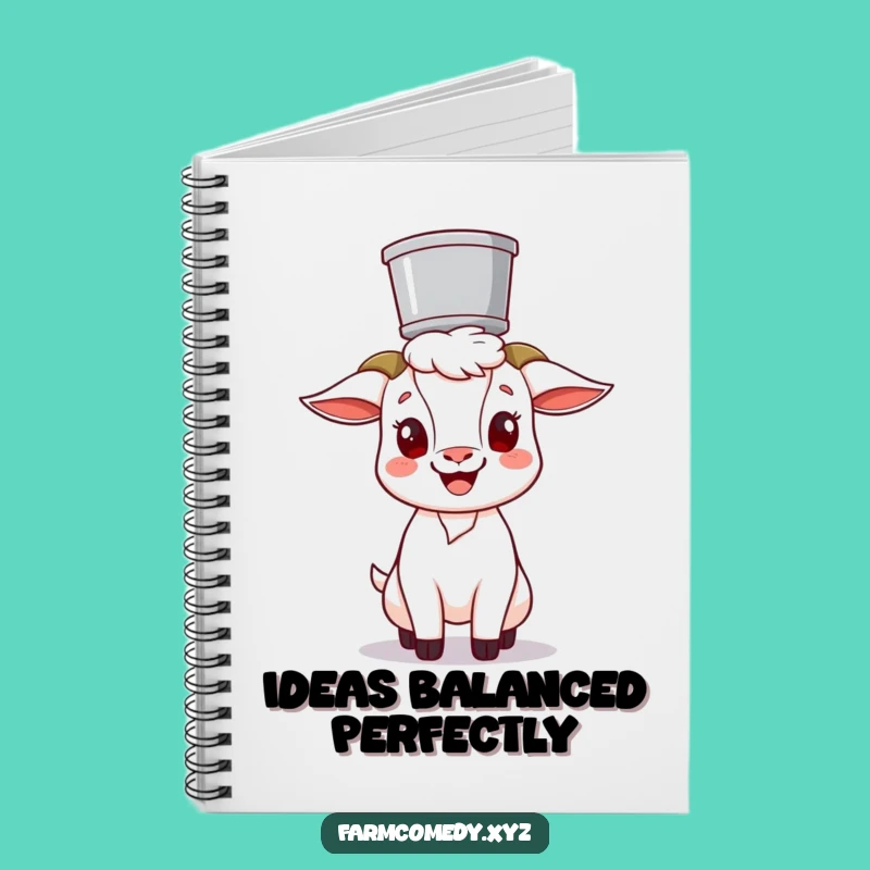 Funny Goat Balancing Bucket Notebook: Hilarious Farm Animal Journal & Gift
