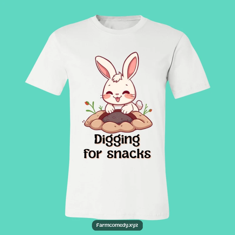 Funny Rabbit Digging T-Shirt: Joyful Bunny Hole Digger Tee Gift
